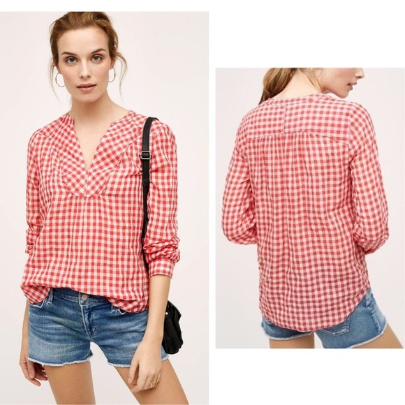 ❌❌SOLD❌❌ HOLDING HORSES GINGHAM Devon Top 10 12 - Picture 3 of 8